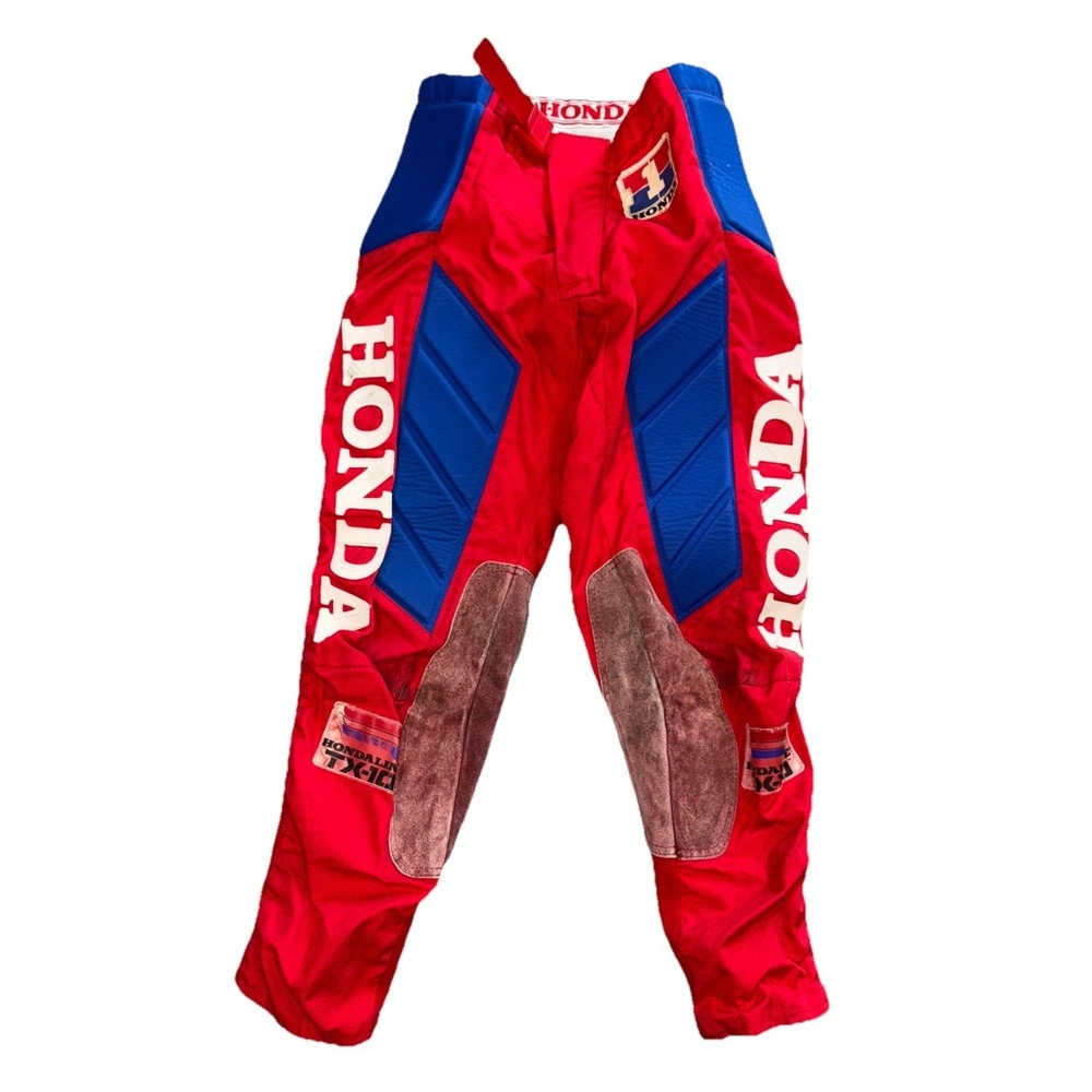 Vintage Racing Honda Motocross Dirt Bike Pants Men's Sz 28" Red Hondaline TX-10